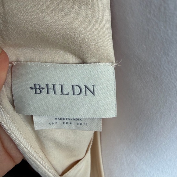 BHLDN Sadia Oyster Floral Embroidered Maxi A-Line Bridesmaid Dress Womens 0 - Picture 8 of 9